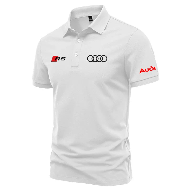 T-shirt à revers de haute qualité, chemise à manches courtes pour assistant de magasin Audi car 4S de Doba Store, polo sport 2025