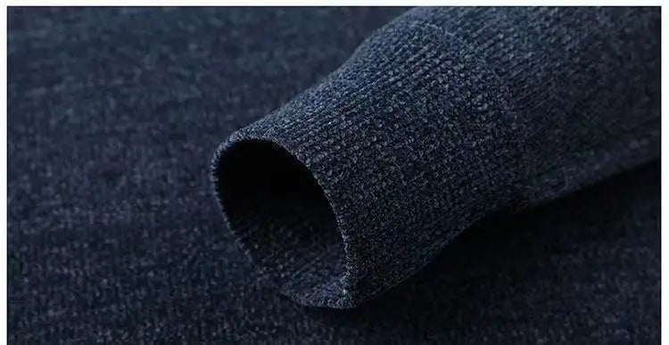 Pull en cachemire de vison pur pour hommes col rond tricot grand taille 4XL manches longues Doba Store détail tissu