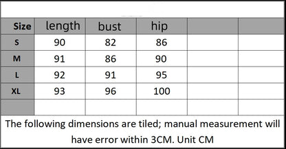 Size chart for women's pink 3D print camisole dress with spaghetti straps and open back in centimeters