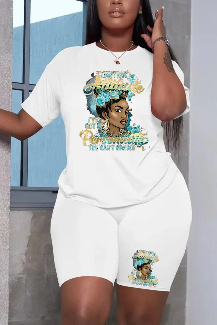 Ensemble 2 pièces imprimé - Taille élastique confortable