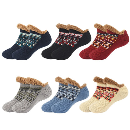 Chaussettes thermiques pour hommes, pantoufles moelleuses d'hiver chaudes Doba Store antidérapantes épaisses pour dormir à la maison