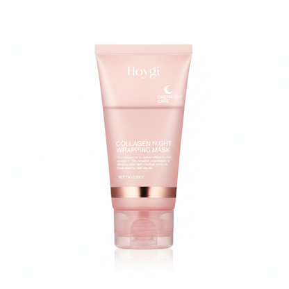 Masque facial décollable au collagène pour la nuit, masque d'emballage de nuit au collagène coréen, hydrate en profondeur, masque de soins de nuit, crème 75ml